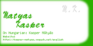 matyas kasper business card